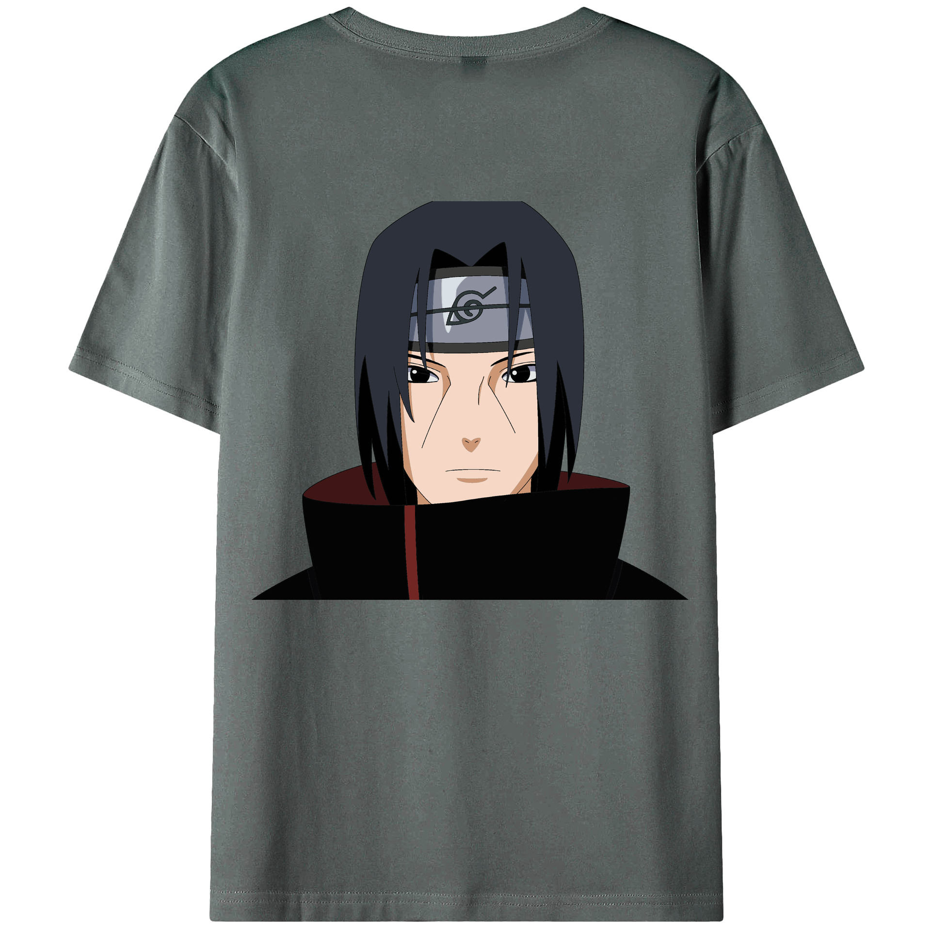（画像用） NARUTO -ナルト- うちは イタチ Uchiha Itachi 綿100％ メンズ半袖Tシャツ（バックプリント） 通気性